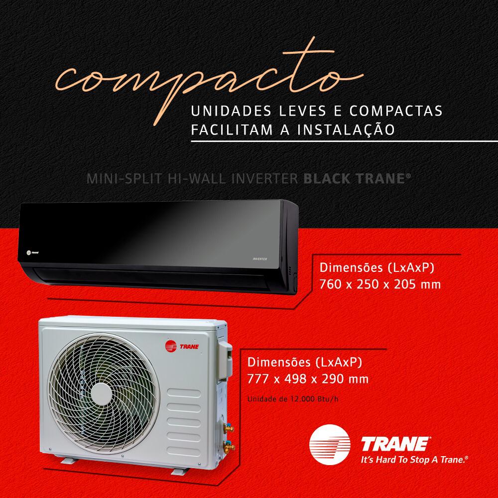 Ar-Condicionado Mini Split Hi-Wall INVERTER BLACK TRANE